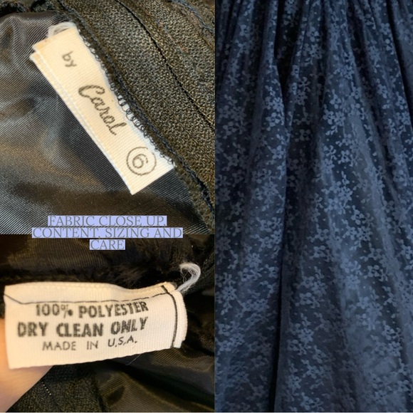 VINTAGE 1980'S BY CAROL BLACK LACE STRAPLESS MIDI PARTY DRESS W/SATIN BOW (6) - Picture 13 of 15